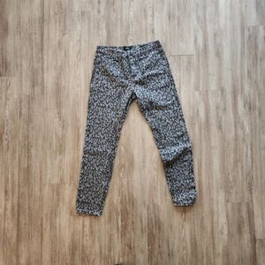BDG Gray Leopard Print Cigarette Jeans